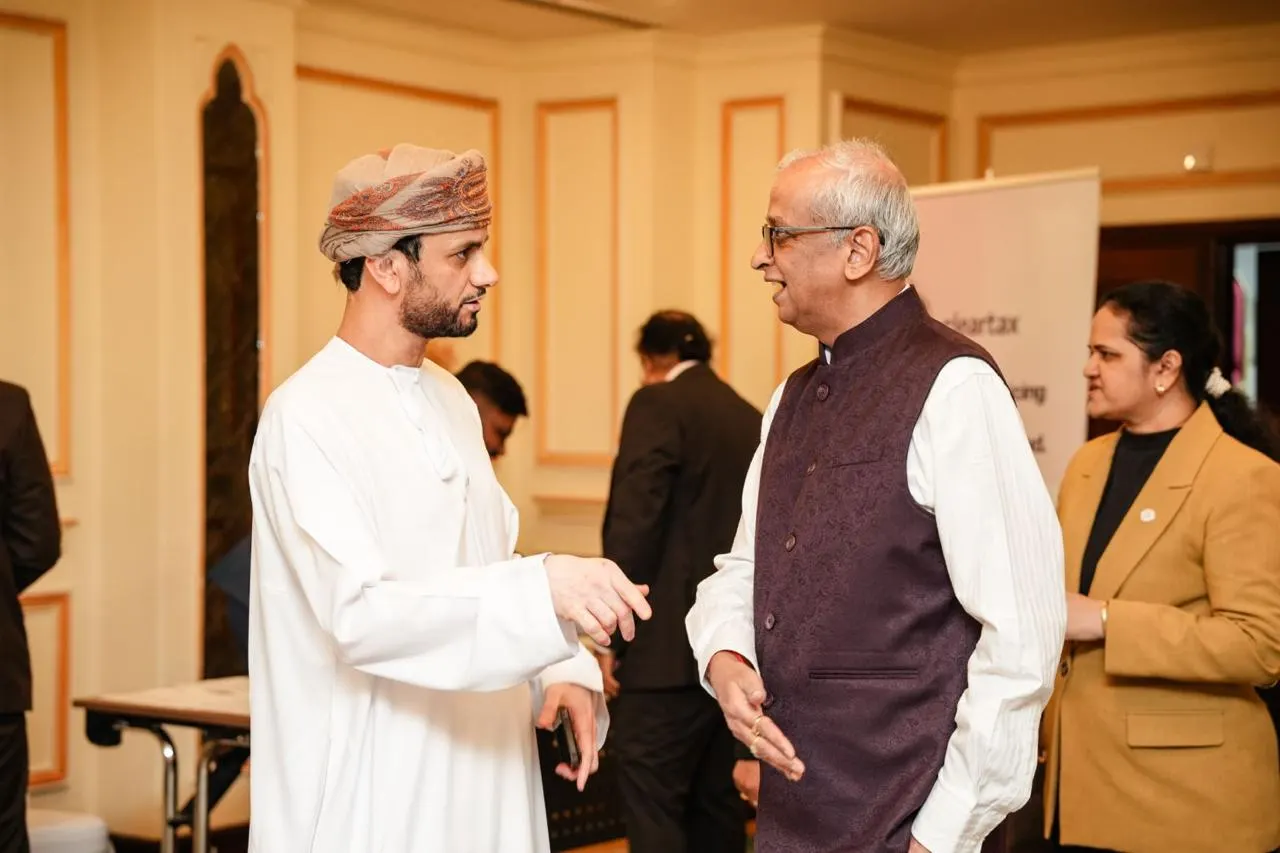 CFME founder Nasser Al Khamisi in conversation with a business guest